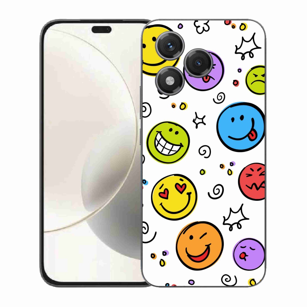 Zselés borítás mmCase a Honor 400 Lite készülékhez - smiley-k