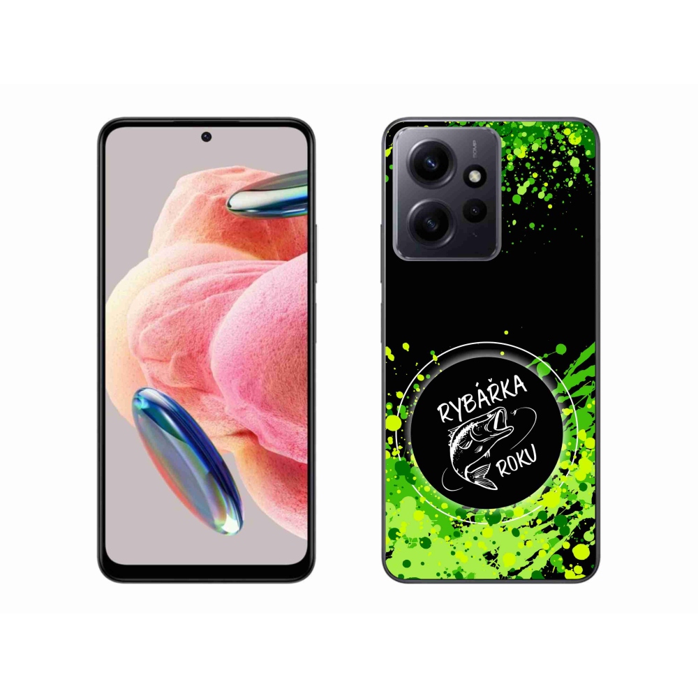 Gél borító mmCase a Xiaomi Redmi Note 12 4G-hez - az év halászának fekete háttere