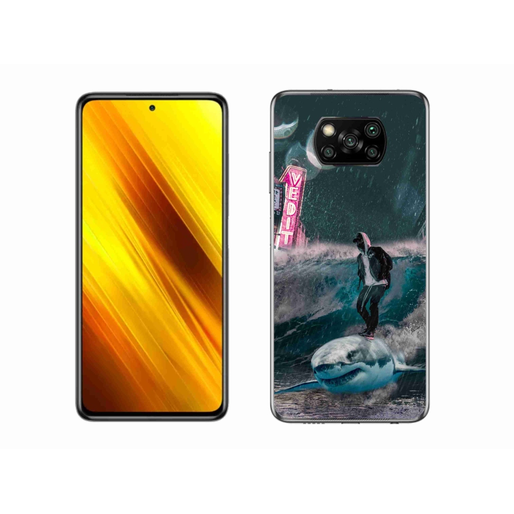 Gél borítás mmCase a Xiaomi Poco X3 Pro számára - cápa