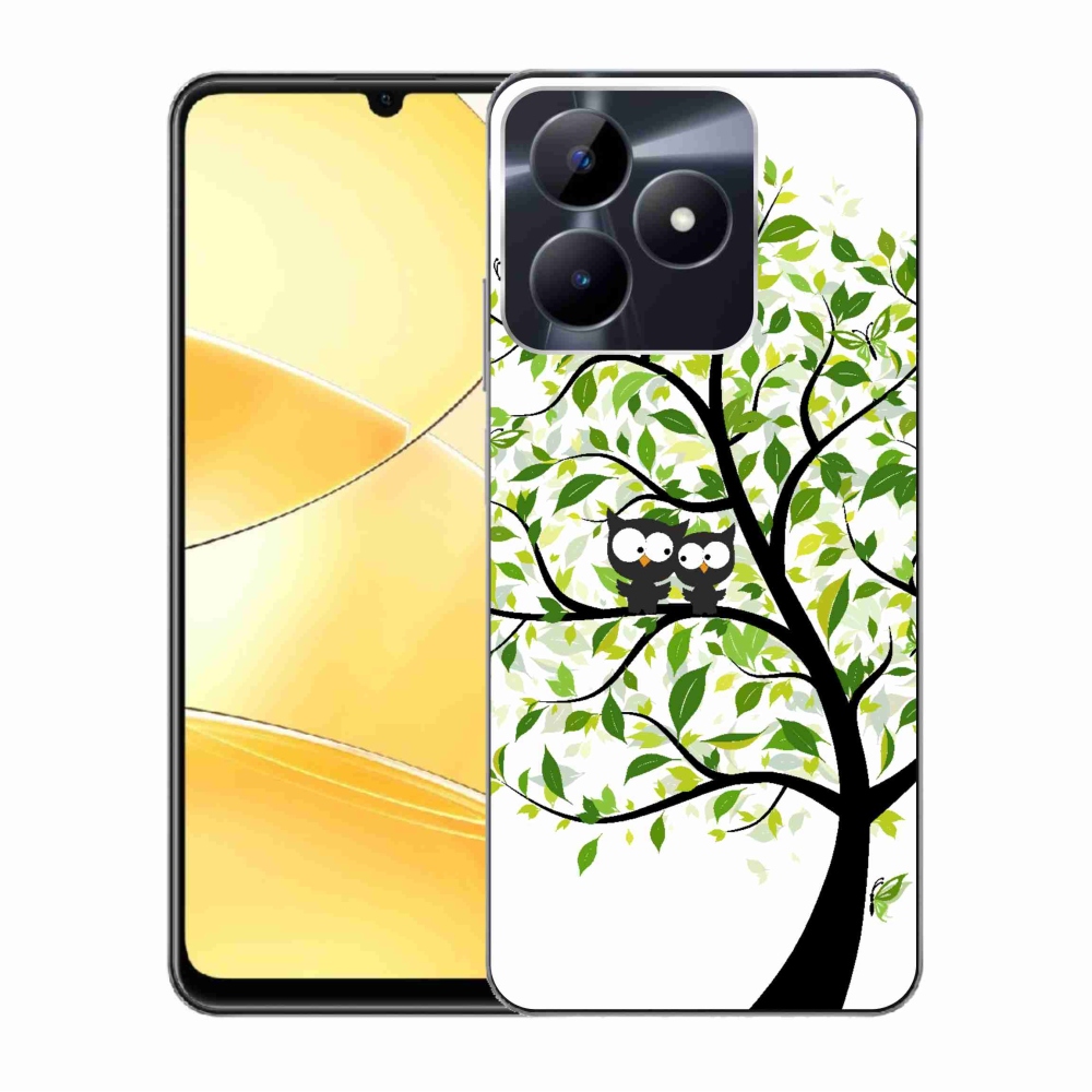 Zselés borító mmCase a Realme C51/C53 készülékhez - baglyok a fán