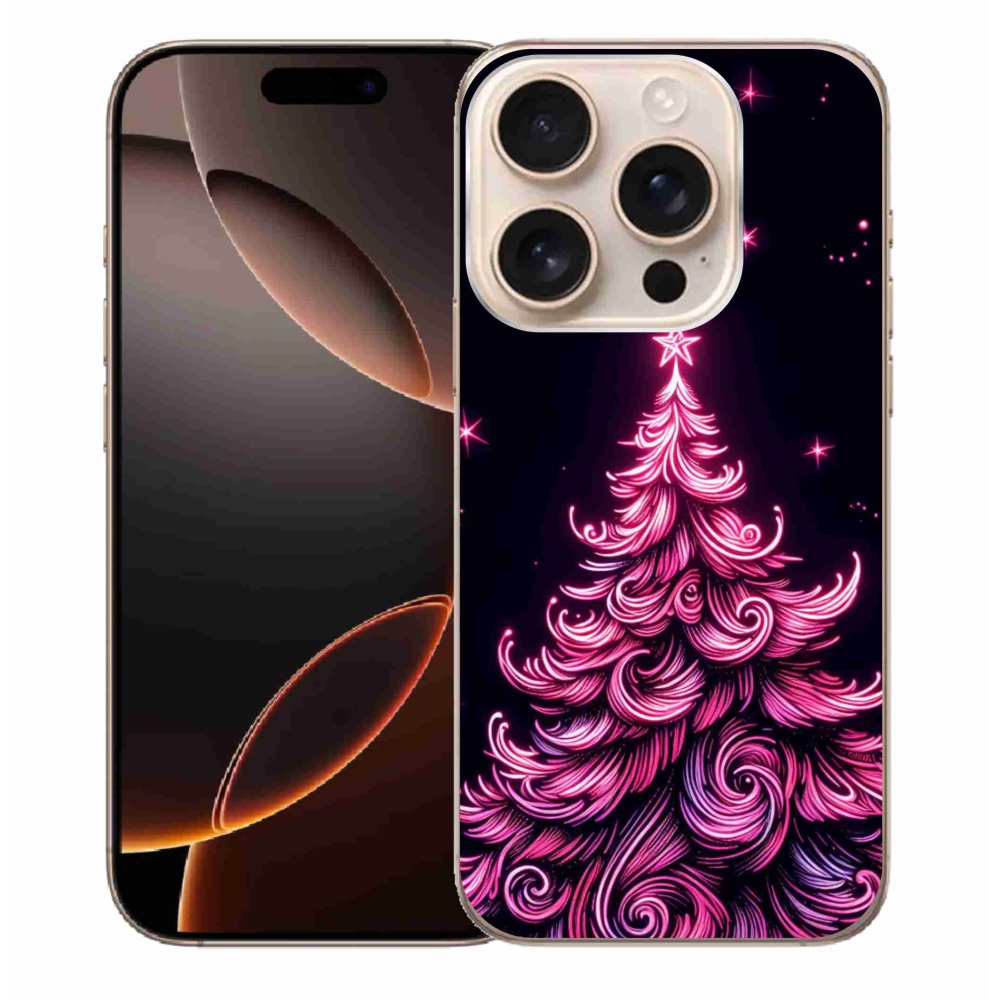 Gél borítás mmCase iPhone 16 Pro Max készülékhez - neon karácsonyfa 2