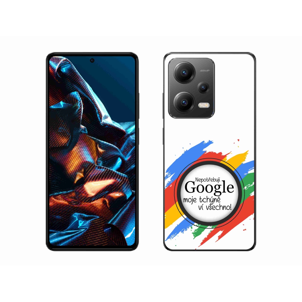 Gél borító mmCase a Xiaomi Redmi Note 12 Pro 5G - anyós tudja, minden fehér háttérrel