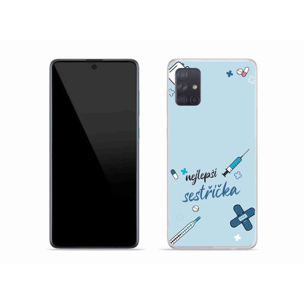 Gél borító mmCase Samsung Galaxy A51 - legjobb kishúg kék háttérrel