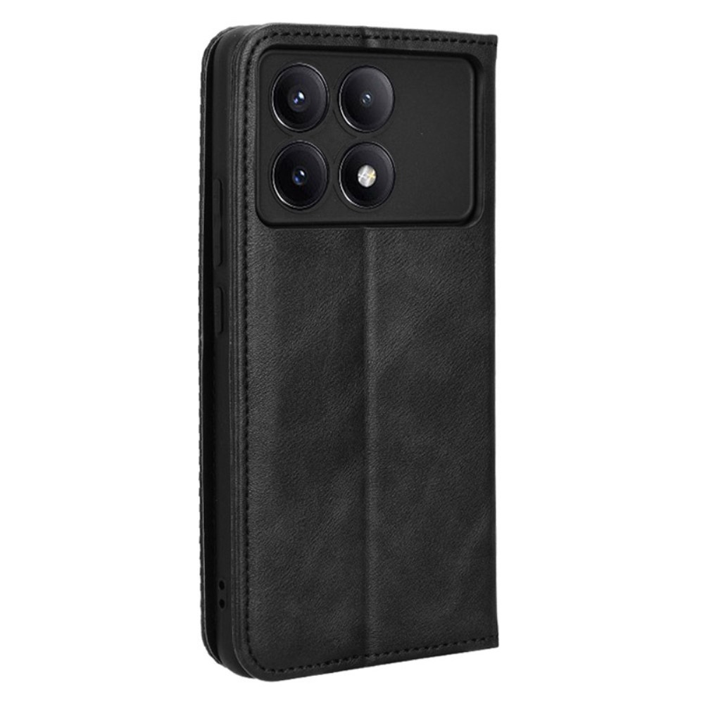 Vintage könyv tok a Xiaomi Poco X6 Pro 5G-hez - fekete