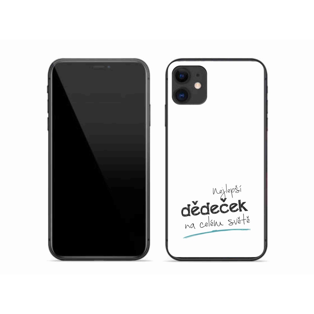 Gél borító mmCase iPhone 11 - a legjobb nagypapa 3 fehér háttérrel