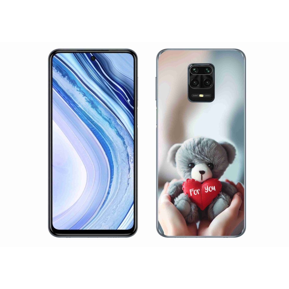 Gél borítás mmCase a Xiaomi Redmi Note 9 Pro-hoz - mackó a szerelmesek számára