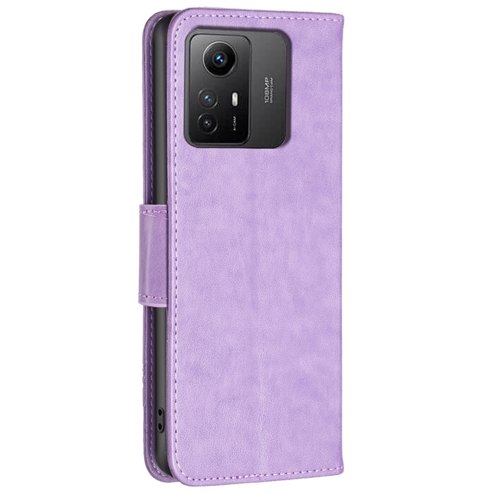 Pillangó könyv tok Xiaomi Redmi Note 12S-hez - lila
