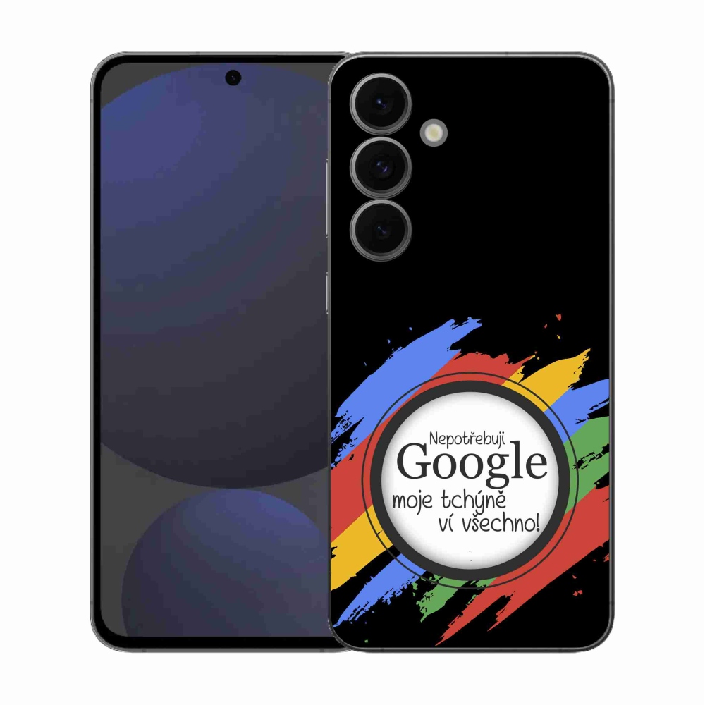 Gél borító mmCase Samsung Galaxy S25 FE - anyós mindent tud fekete háttérrel