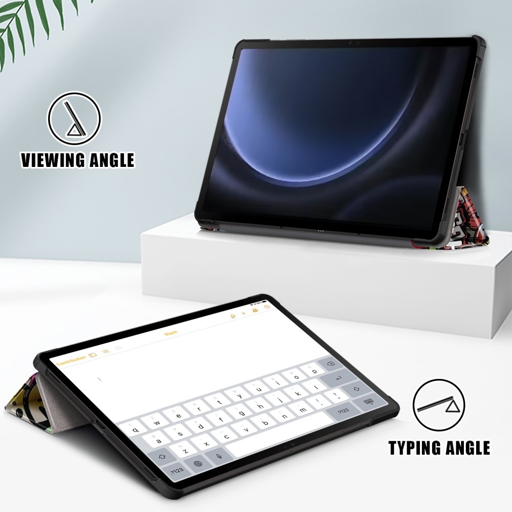 Nyomtatás intelligens záró tok Samsung Galaxy Tab S9 FE+ - graffiti