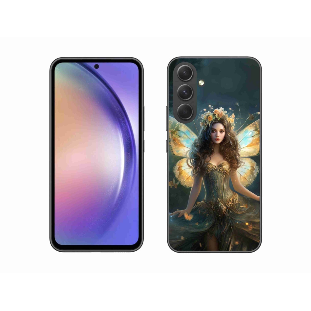 Gél borítás mmCase Samsung Galaxy A54 5G - pillangó nőhöz