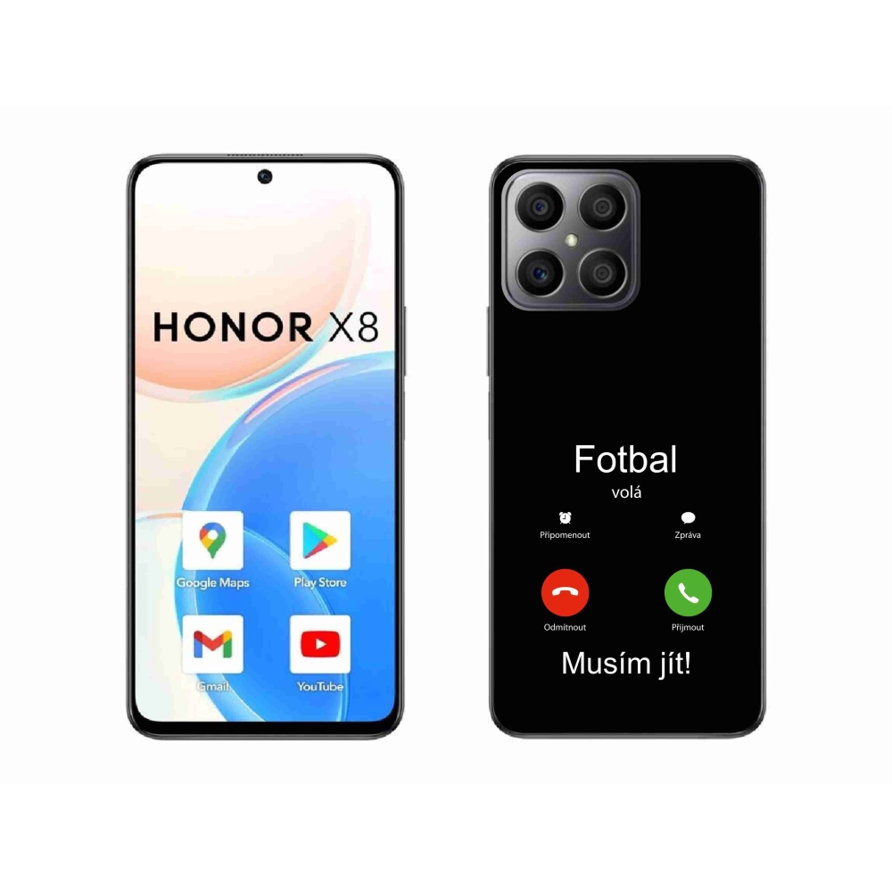Gél borító mmCase a Honor X8 4G-hez - vicces szöveg 15 fekete háttérrel