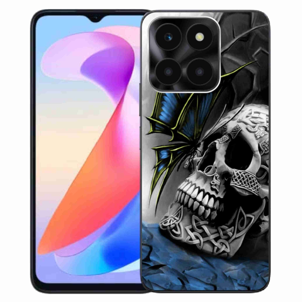 Zselés borítás mmCase a Honor X6a számára - pillangó és koponya