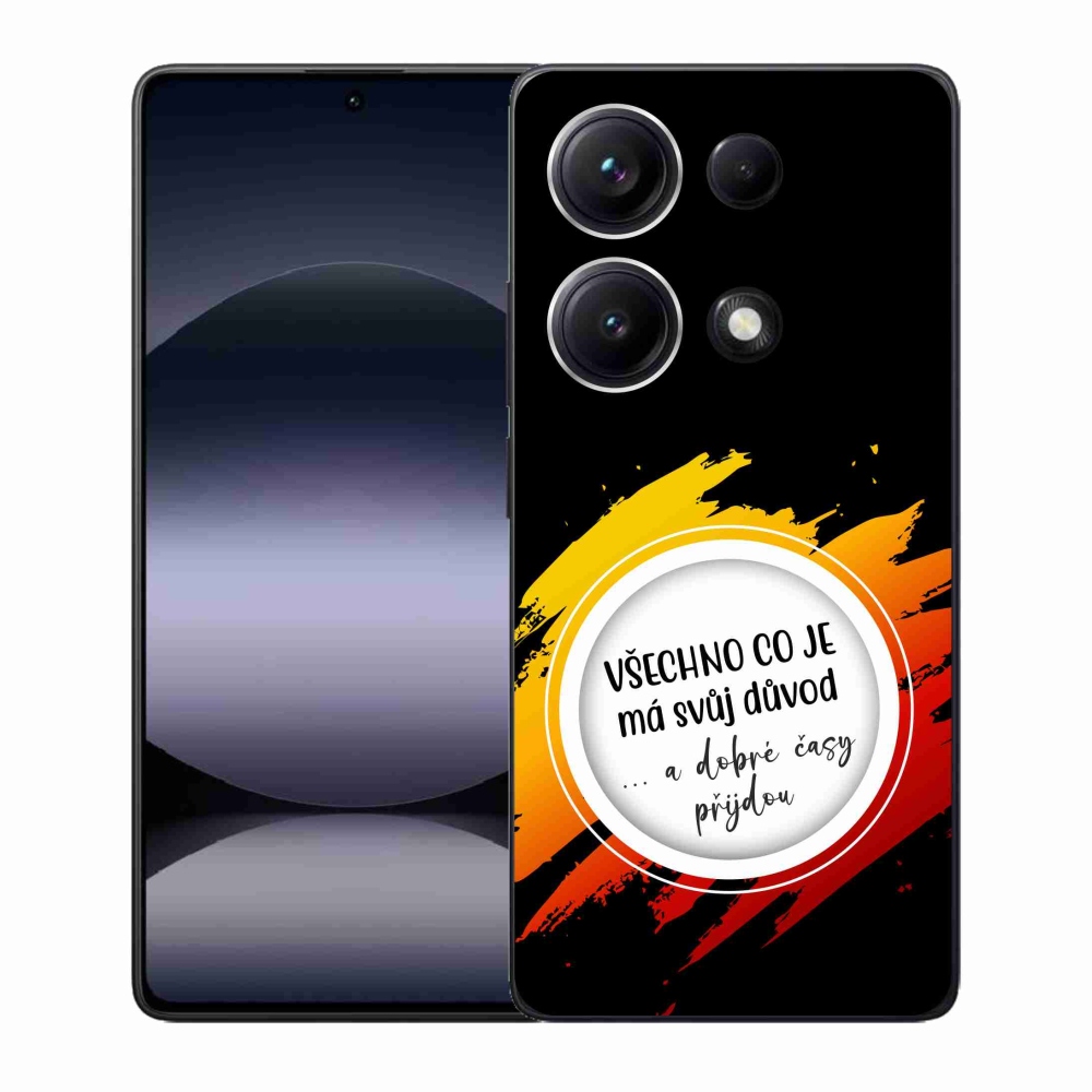 Gél borító mmCase a Xiaomi Redmi Note 14S-hez - idézet 3 fekete háttér
