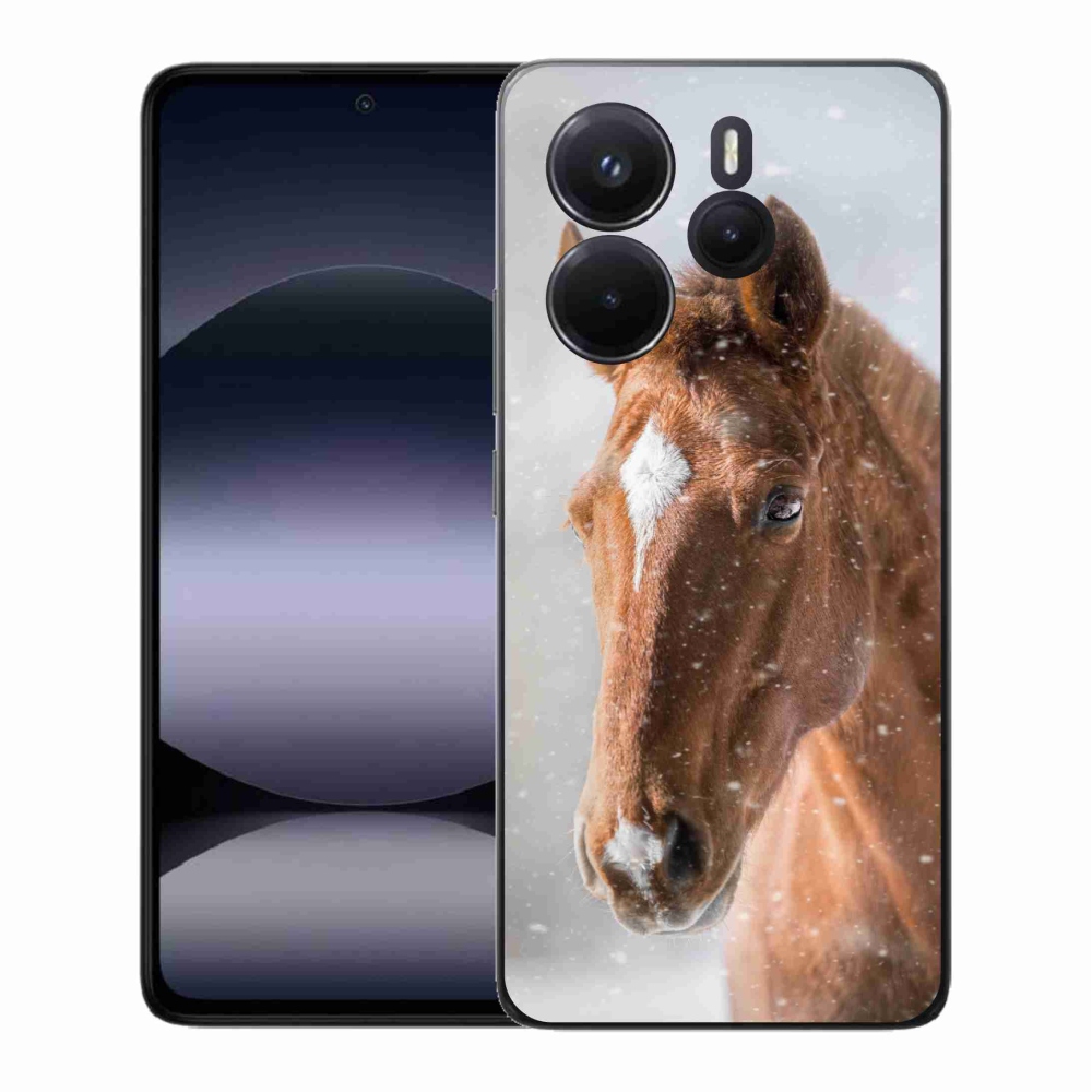 Zselés borítás mmCase a Xiaomi Redmi Note 14-hez - barna ló 2