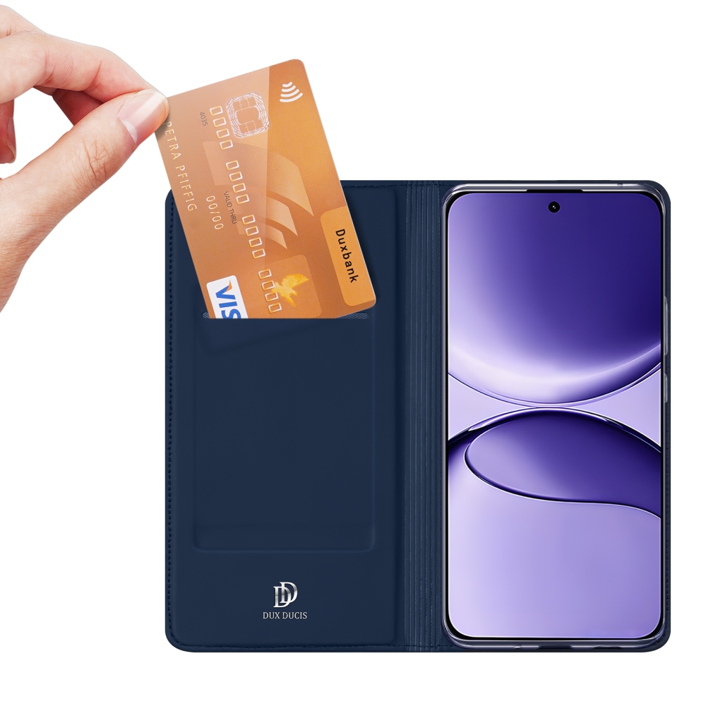 DUX könyvtáska Xiaomi Poco F7 5G - sötétkék