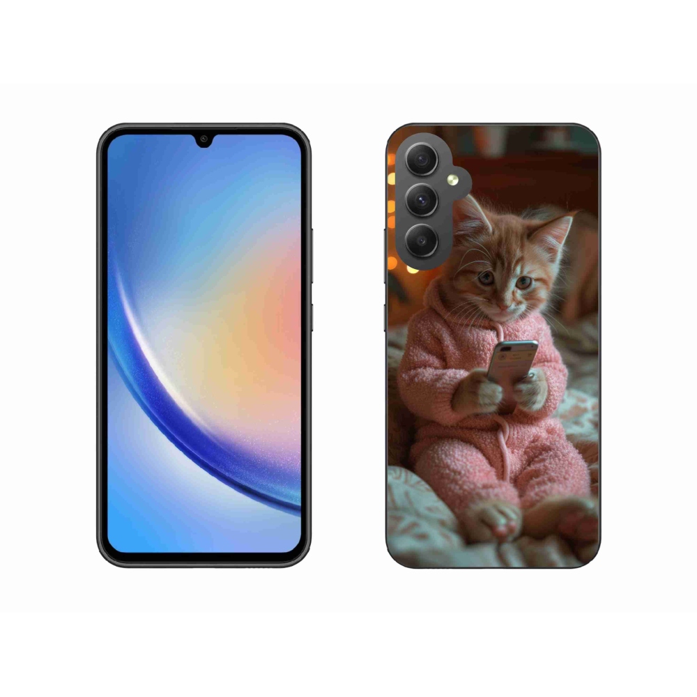 Zselés borítás mmCase Samsung Galaxy A34 5G - baba mobillal