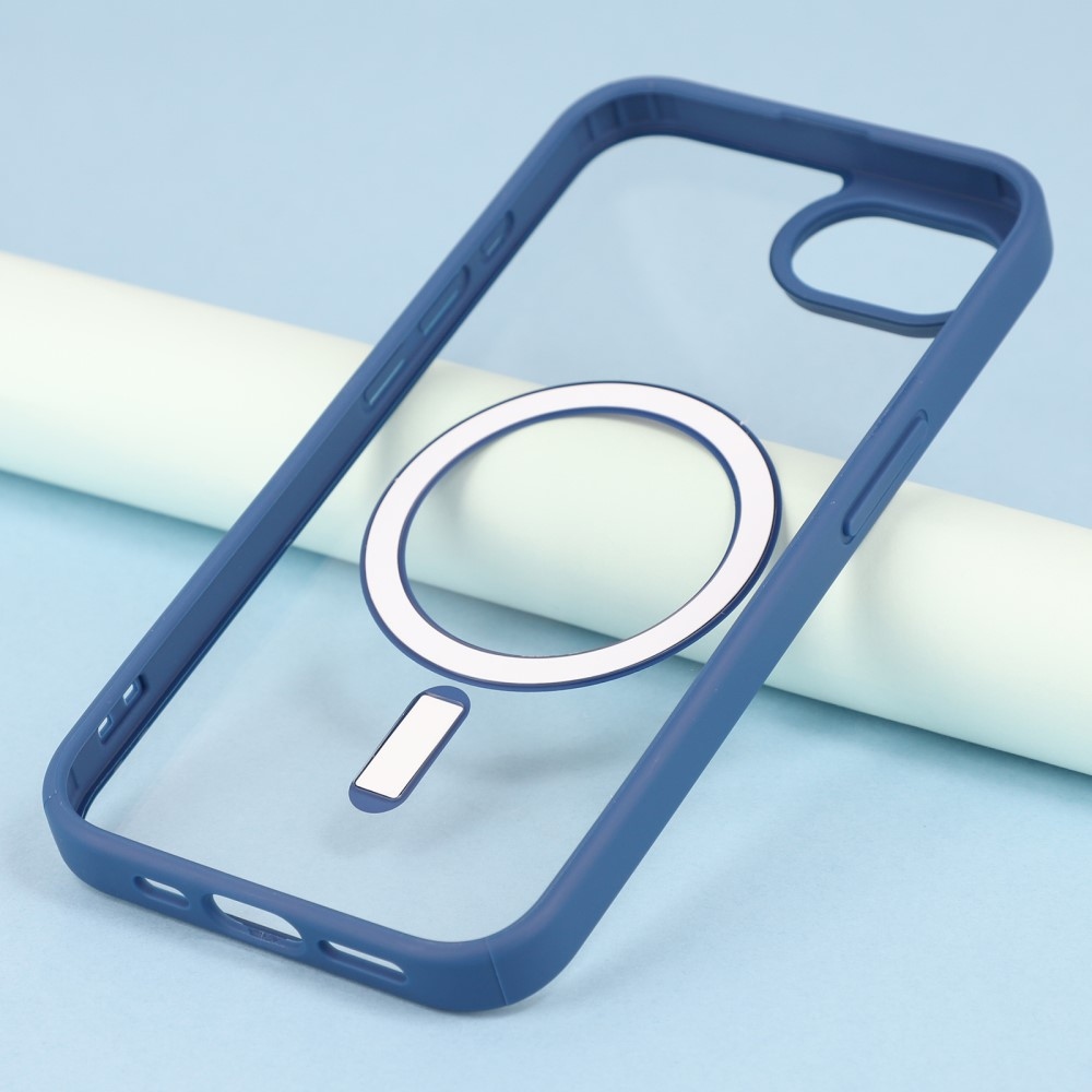 Matt zselés tok MagSafe támogatással iPhone 16e készülékhez - kék