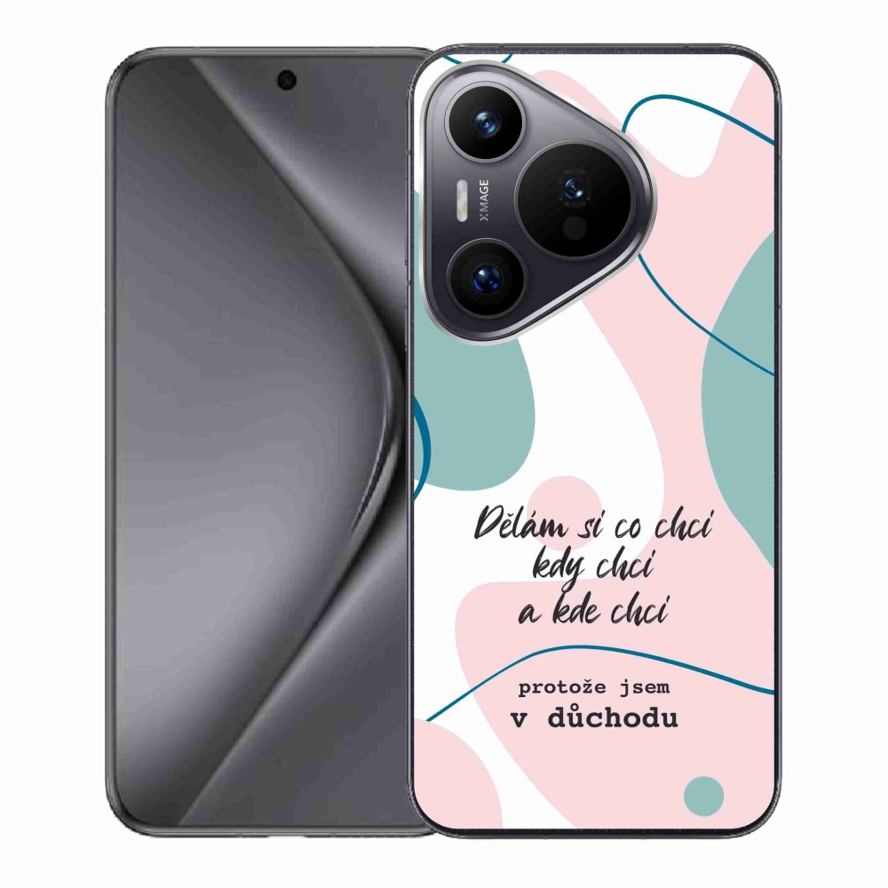 Gél borító mmCase a Huawei Pura 70 készülékhez - vicces szöveg 10 fehér háttérrel
