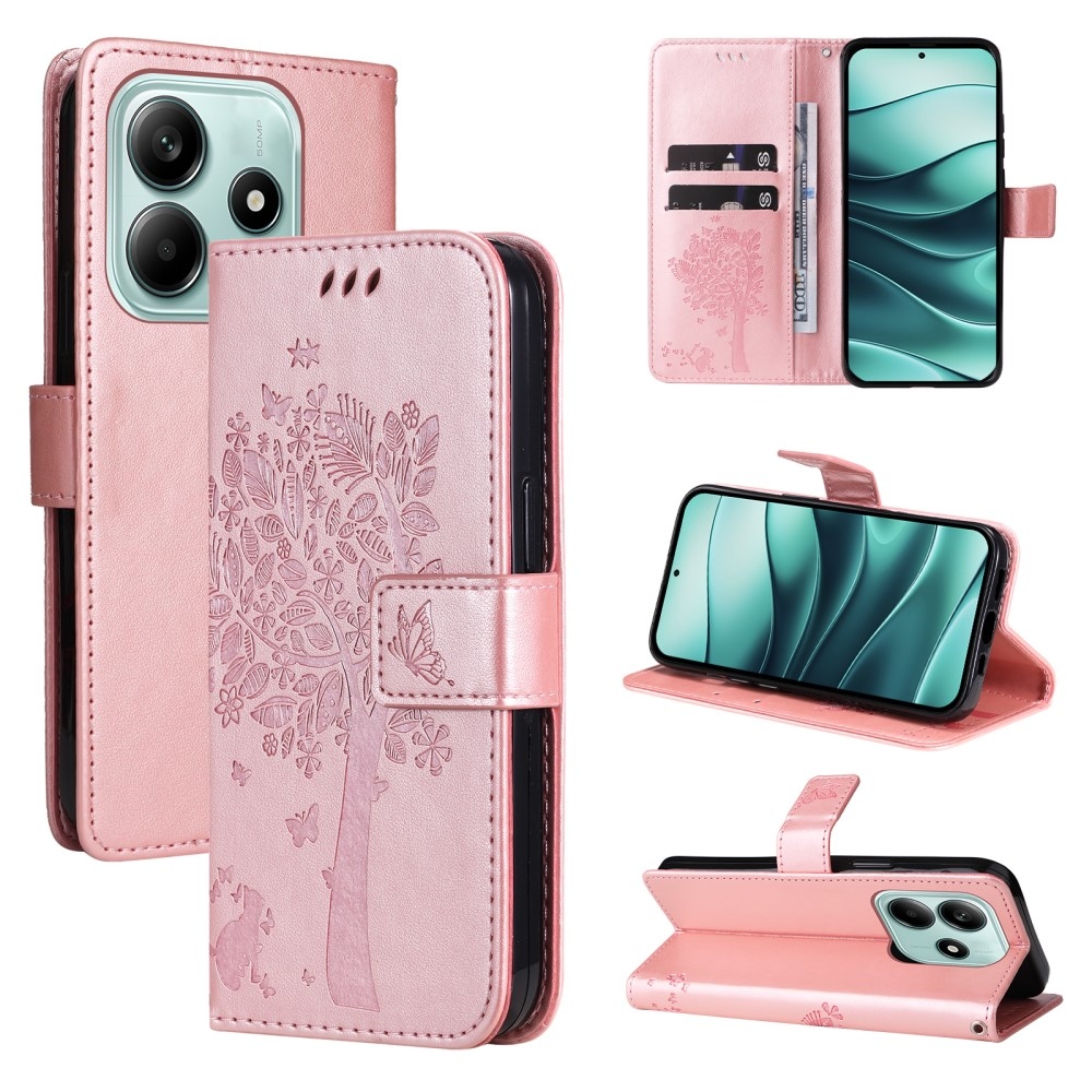 Fák könyve tok Xiaomi Redmi Note 14 5G - rózsaarany