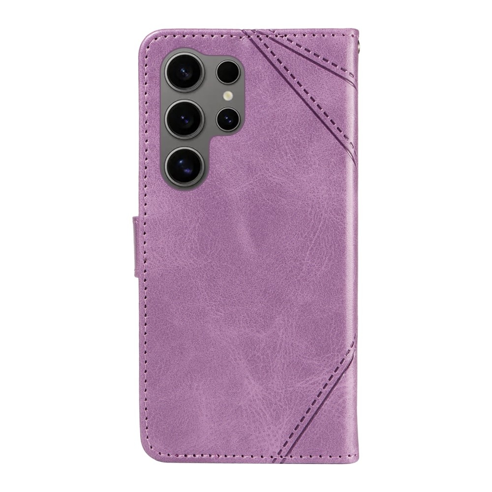 Vonalak könyv tok Samsung Galaxy S25 Ultra - világos lila