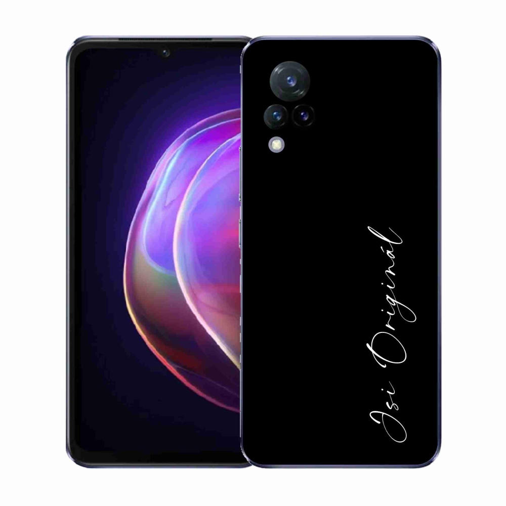 Gél borító mmCase a Vivo V21 4G/5G - te vagy az eredeti fekete háttérrel
