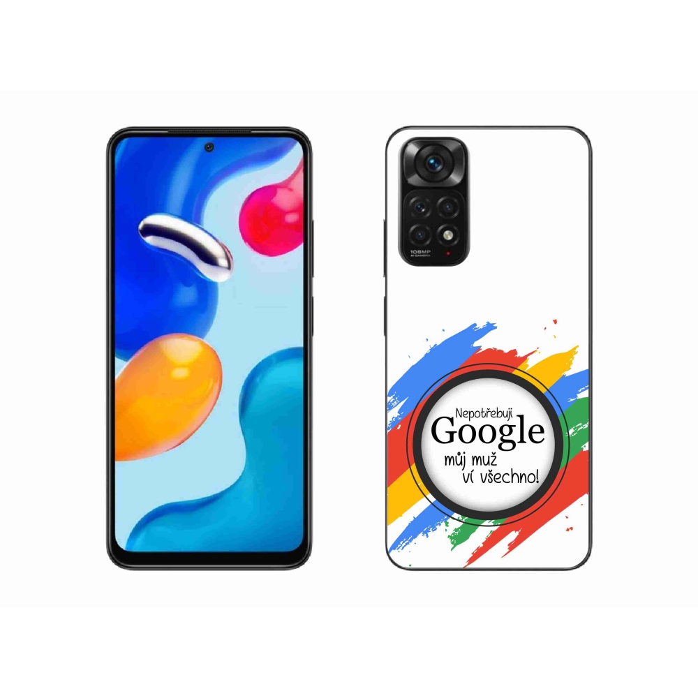 Gél borító mmCase a Xiaomi Redmi Note 11S 4G - az ember mindent tud fehér háttérrel