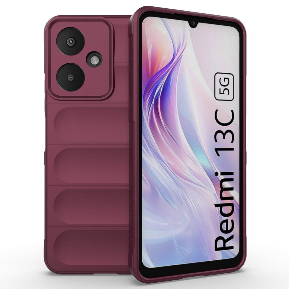 Rugg tartós zselés tok Xiaomi Redmi 13C 5G - bordó színben