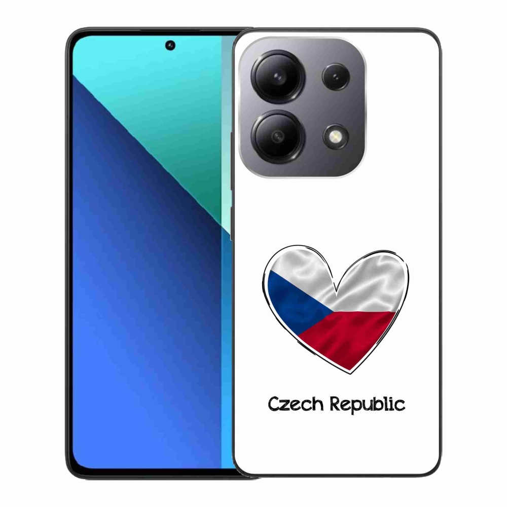 Gél borító mmCase a Xiaomi Redmi Note 13-hoz - szív zászló fehér háttérrel