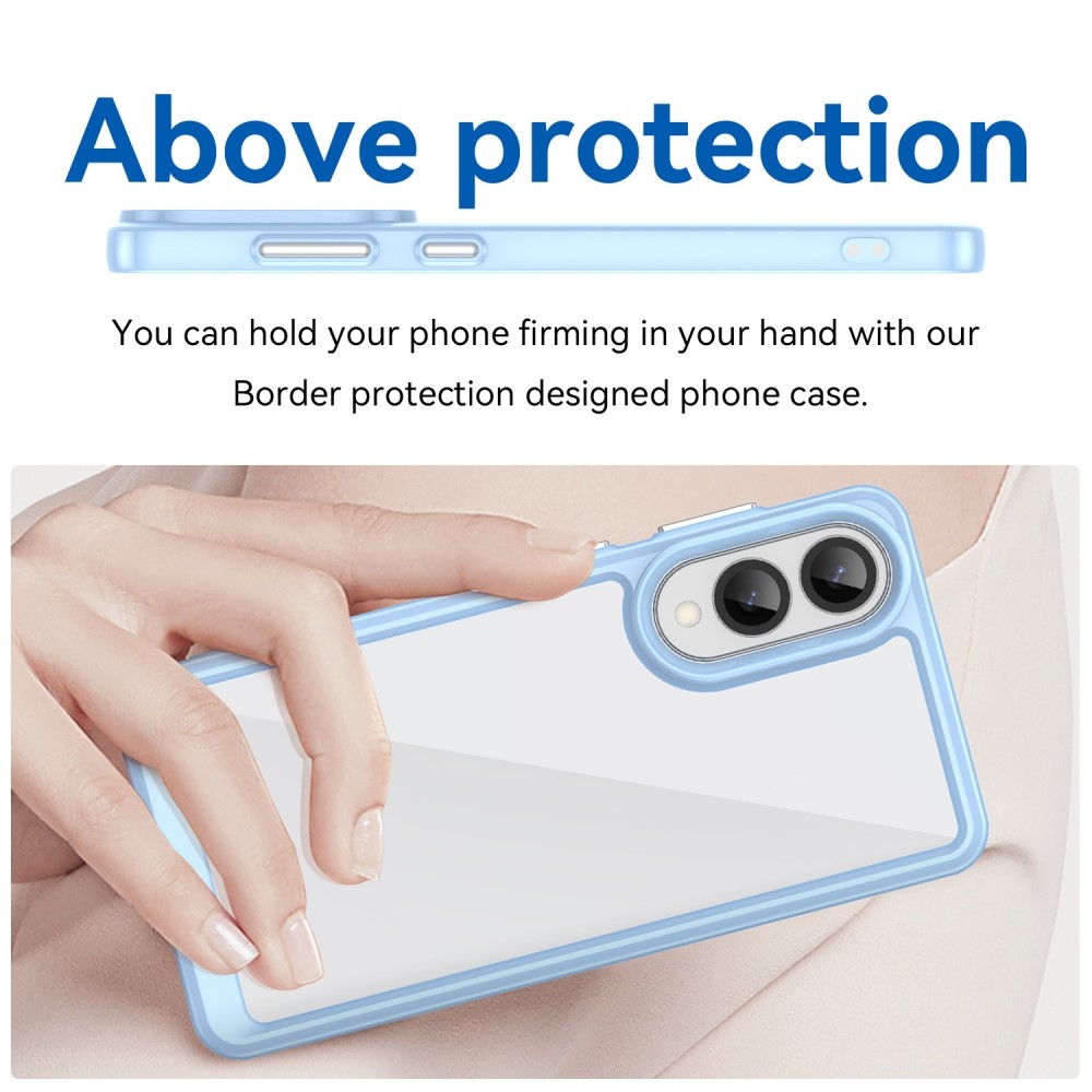 Gél tok kemény hátlappal Samsung Galaxy S25 Edge készülékhez - kék