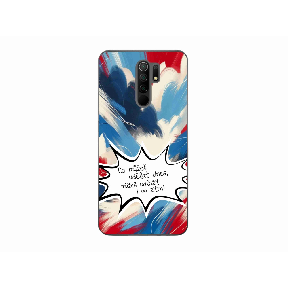 Gél borító mmCase a Xiaomi Redmi 9-hez - vicces szöveg 9 fehér háttérrel
