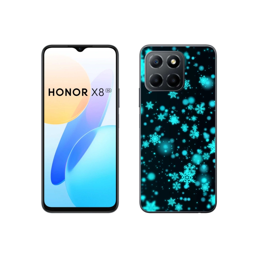 Zselés borítás mmCase a Honor X8 5G/70 Lite 5G készülékhez - hópelyhek 1