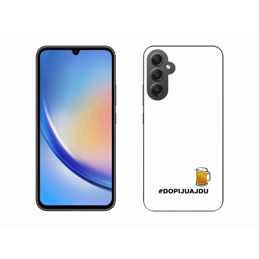 Gél borító mmCase Samsung Galaxy A34 5G - sör motívum 1 fehér háttér
