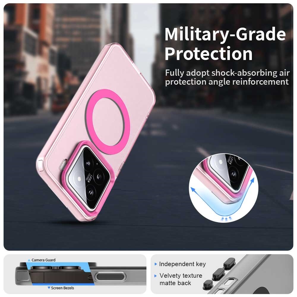 Candy zselés tok MagSafe-val a Xiaomi 15 Pro-n - rózsaszínű