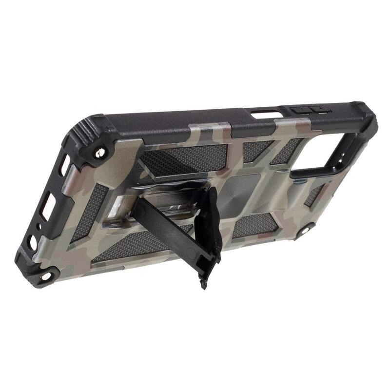 Camouflage tartós hibrid borító Samsung Galaxy A03s (166.6 x 75.9 x 9.1mm) - hadsereg zöld