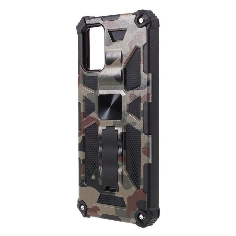 Camouflage tartós hibrid borító Samsung Galaxy A03s (166.6 x 75.9 x 9.1mm) - hadsereg zöld