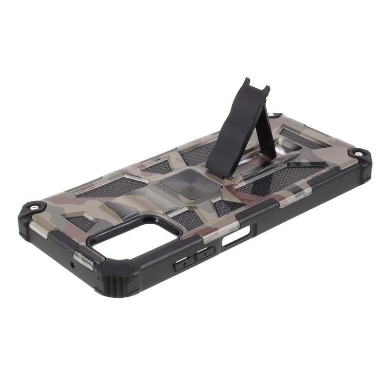 Camouflage tartós hibrid borító Samsung Galaxy A03s (166.6 x 75.9 x 9.1mm) - hadsereg zöld