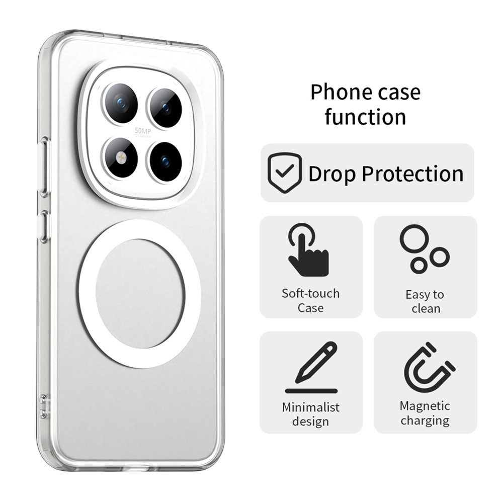 Candy zselés tok MagSafe-val a Xiaomi Redmi Note 15 Pro+ 5G számára - fehér