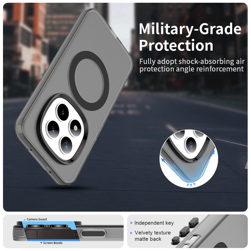 Candy zselés tok MagSafe-val a Xiaomi Redmi Note 15 Pro+ 5G számára - fekete