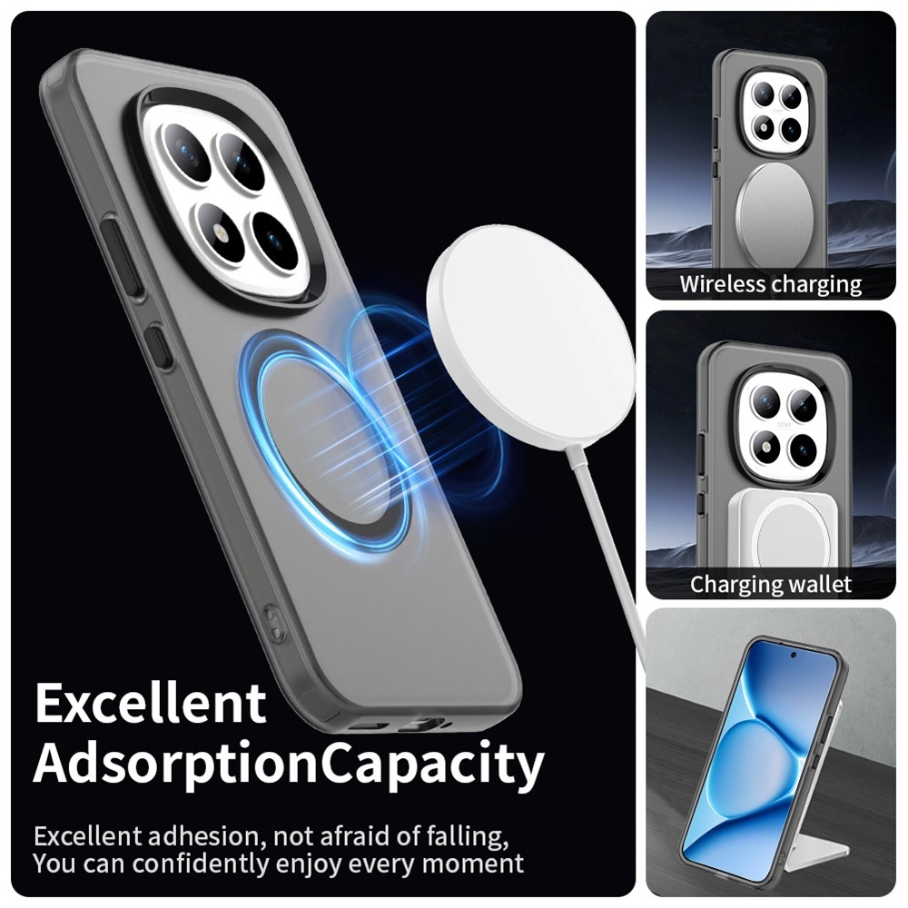 Candy zselés tok MagSafe-val a Xiaomi Redmi Note 15 Pro+ 5G számára - fekete