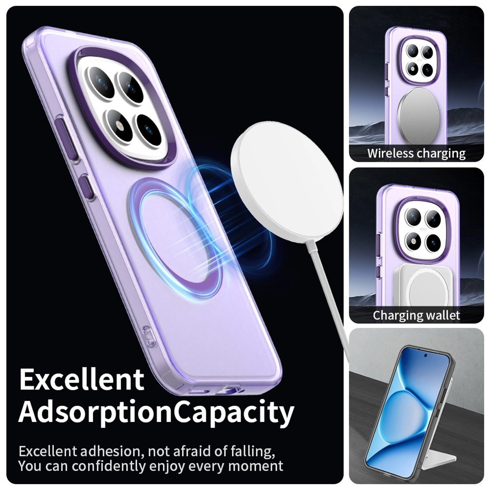 Candy zselés tok MagSafe-val a Xiaomi Redmi Note 15 Pro+ 5G számára - lila