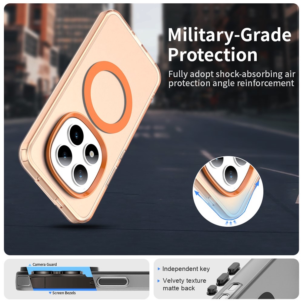 Candy zselés tok MagSafe-val Xiaomi Redmi Note 15 Pro+ 5G - narancssárga