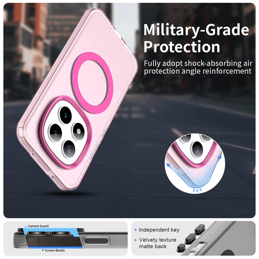 Candy zselés tok MagSafe-val a Xiaomi Redmi Note 15 Pro+ 5G számára - rózsaszínű