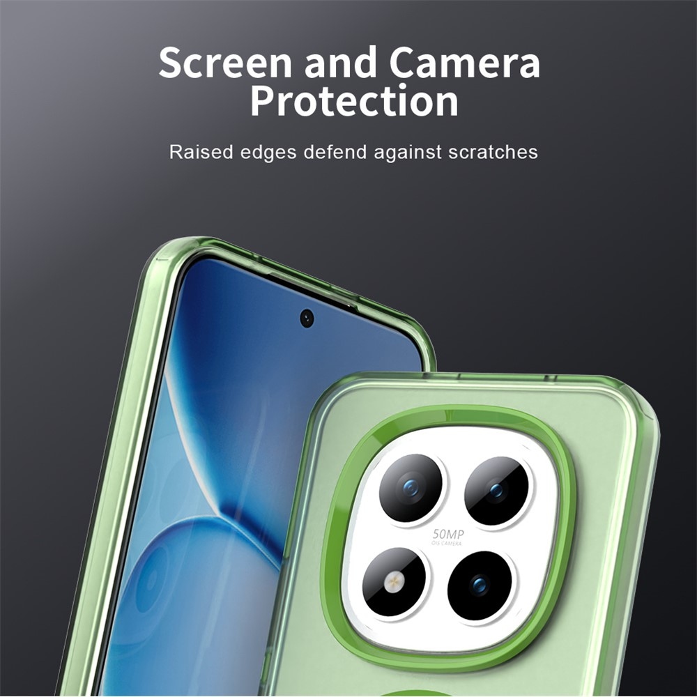 Candy zselés tok MagSafe-val a Xiaomi Redmi Note 15 Pro+ 5G számára - zöld