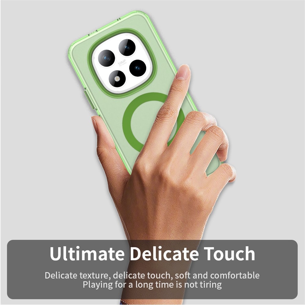 Candy zselés tok MagSafe-val a Xiaomi Redmi Note 15 Pro+ 5G számára - zöld