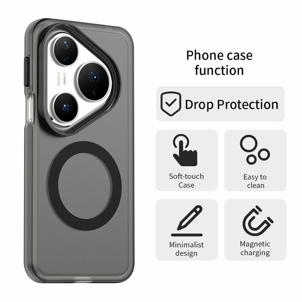 Candy gél tok MagSafe-fel Huawei Pura 80 Pro-hoz - fekete