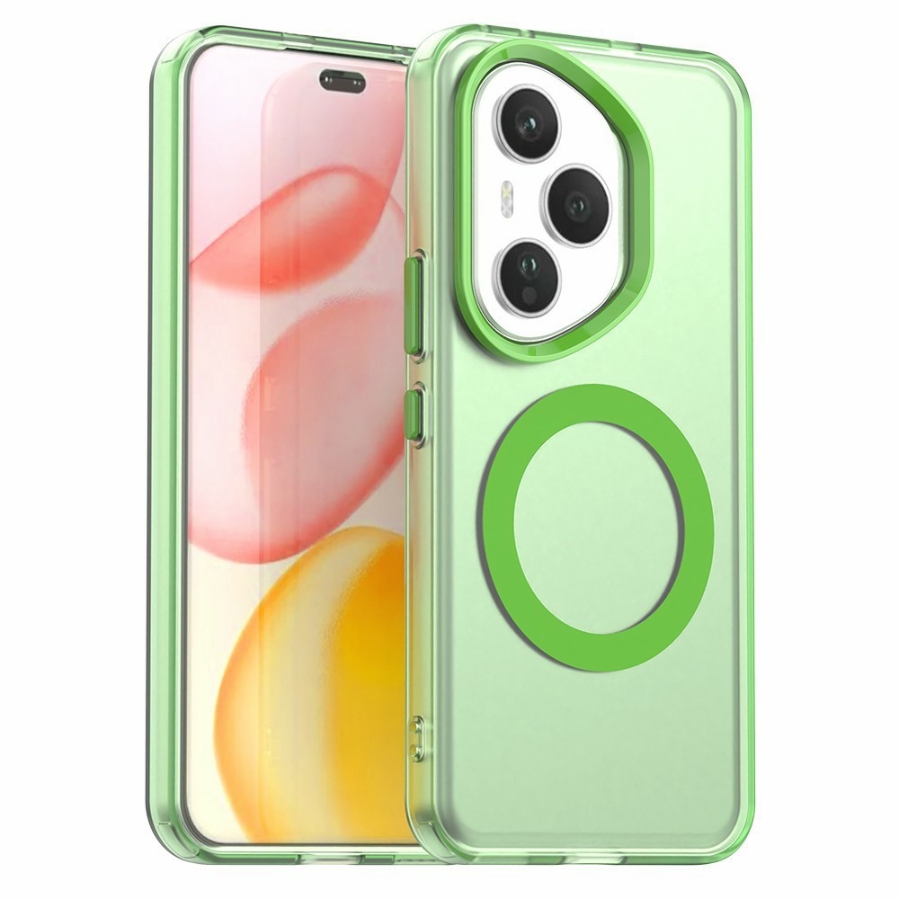 Candy zselés tok MagSafe-val a Honor 400 Pro számára - zöld