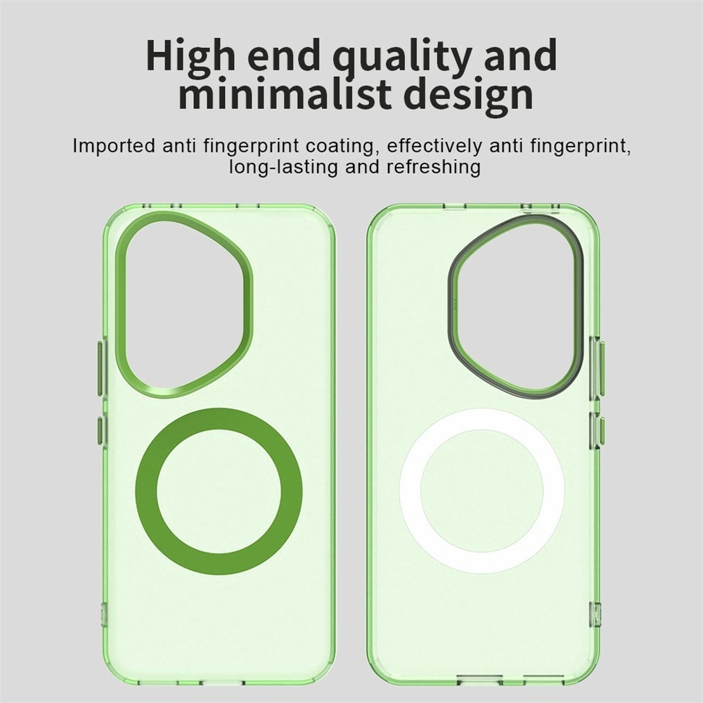 Candy zselés tok MagSafe-val a Honor 400 Pro számára - zöld