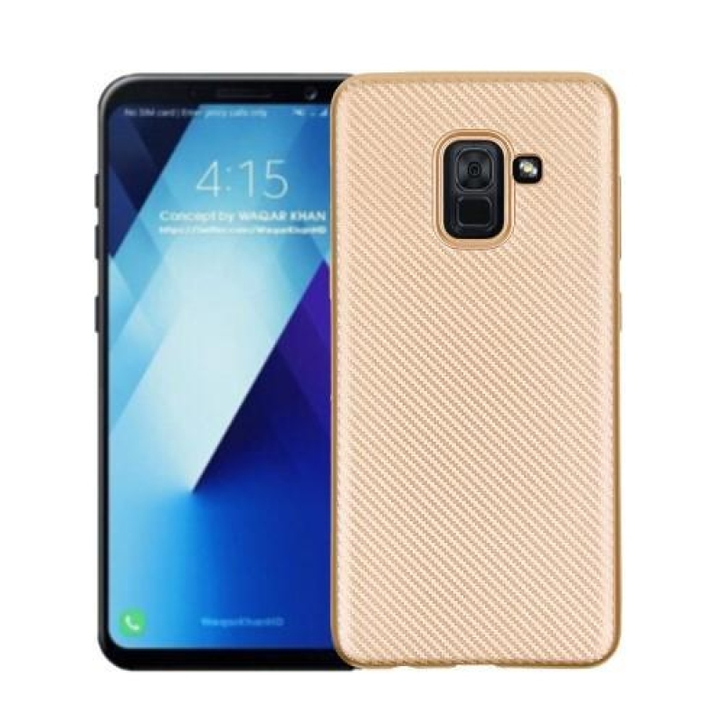 Carb zselés tok Samsung Galaxy A8 Plus (2018) - arany színben