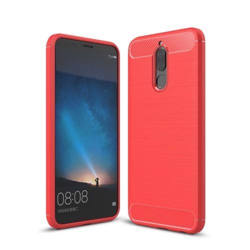 Carbo tartós zselés tok csiszolással a Huawei Mate 10 Lite-ra - piros színben