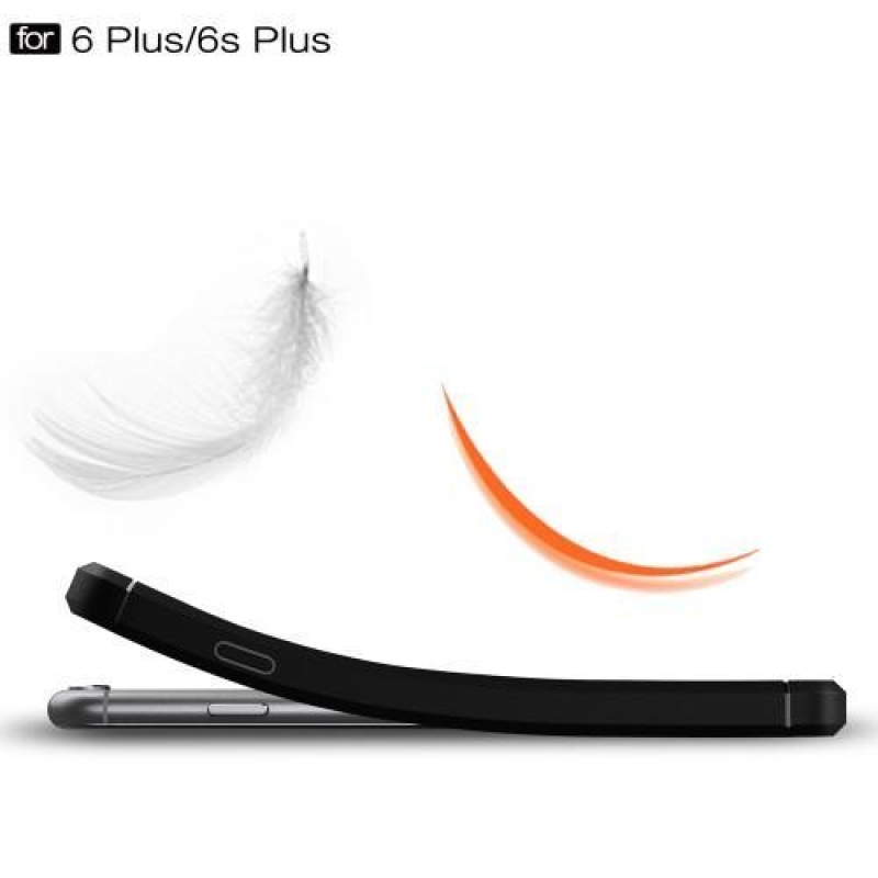 Carbo tartós zselés tok csiszolással iPhone 6 Plus és iPhone 6s Plus készülékhez - piros színű
